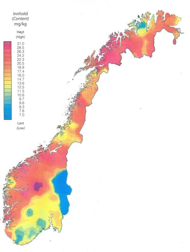 Mineralinnhald tilpassa