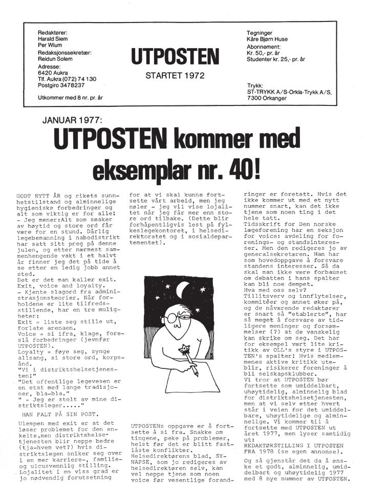 utpostens kavalkade Eksemplar nr. 40 (1977, nr.