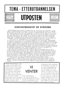 Tidligere redaktører reflekterer over Utposten Det er 40 år siden Utpostens første nummer så dagens lys.