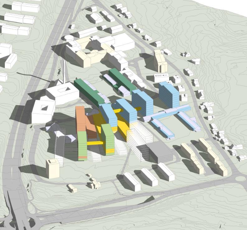 Videreført i første runde med følgende begrunnelse: - Kjent kompakt sykehusløsning - Gode muligheter for utvidelse, lite fotavtrykk. - Tydelig arkitektonisk uttrykk.