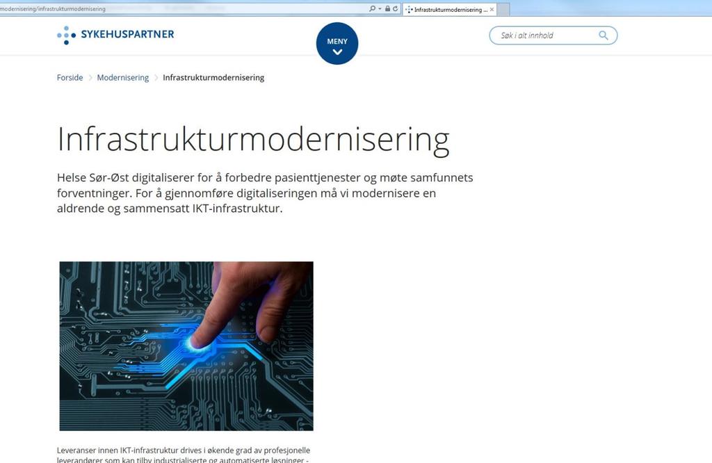 Sykehuspartners nettsider NYTTIGE LENKER: Ofte stilte