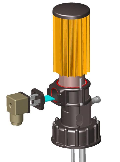 Strømkontakten til pumpen består av fire stikk.