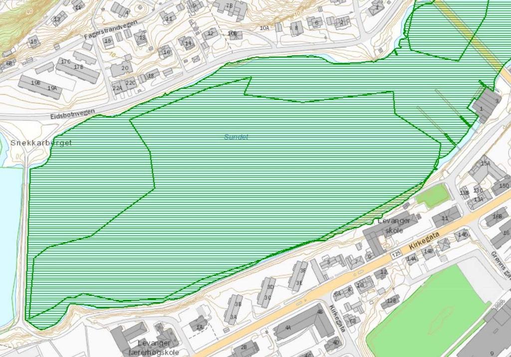 NATURMILJØ I «Naturbase» er det 2 registreringer i Levangersundet: BN00011316: Grunne strømmer Sundet går gjennom Levanger sentrum og forbinder Eidsbotn med Trondheimsfjorden.