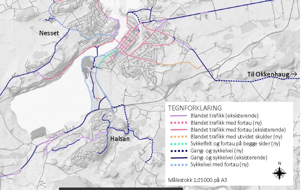 TEMAPLAN SYKKEL Temaplan sykkel 2015 2018 (2019 2022) for Verdal og Levanger kommuner ble vedtatt i kommunestyret i Levanger 16.12.2015. I denne planen er den aktuelle traseen planlagt å inngå som en del av det framtidige hovednettet for sykkel i Levanger sentrum sykkelveg med fortau.