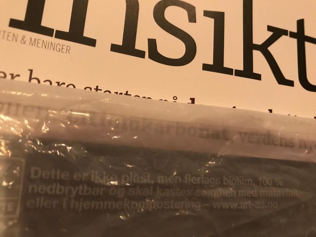 Bioplast JA: Biobasert plast Fornybart materiale Er gjenvinnbar sammen med fossil plast Nei: Bionedbrytbar/komposterbar plast Fornybar og fossil