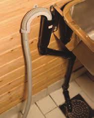 Løs avløpsslange i utslagsvask må ikke forekomme. Slangen kan lett falle ut på gulvet og føre til vannskade.