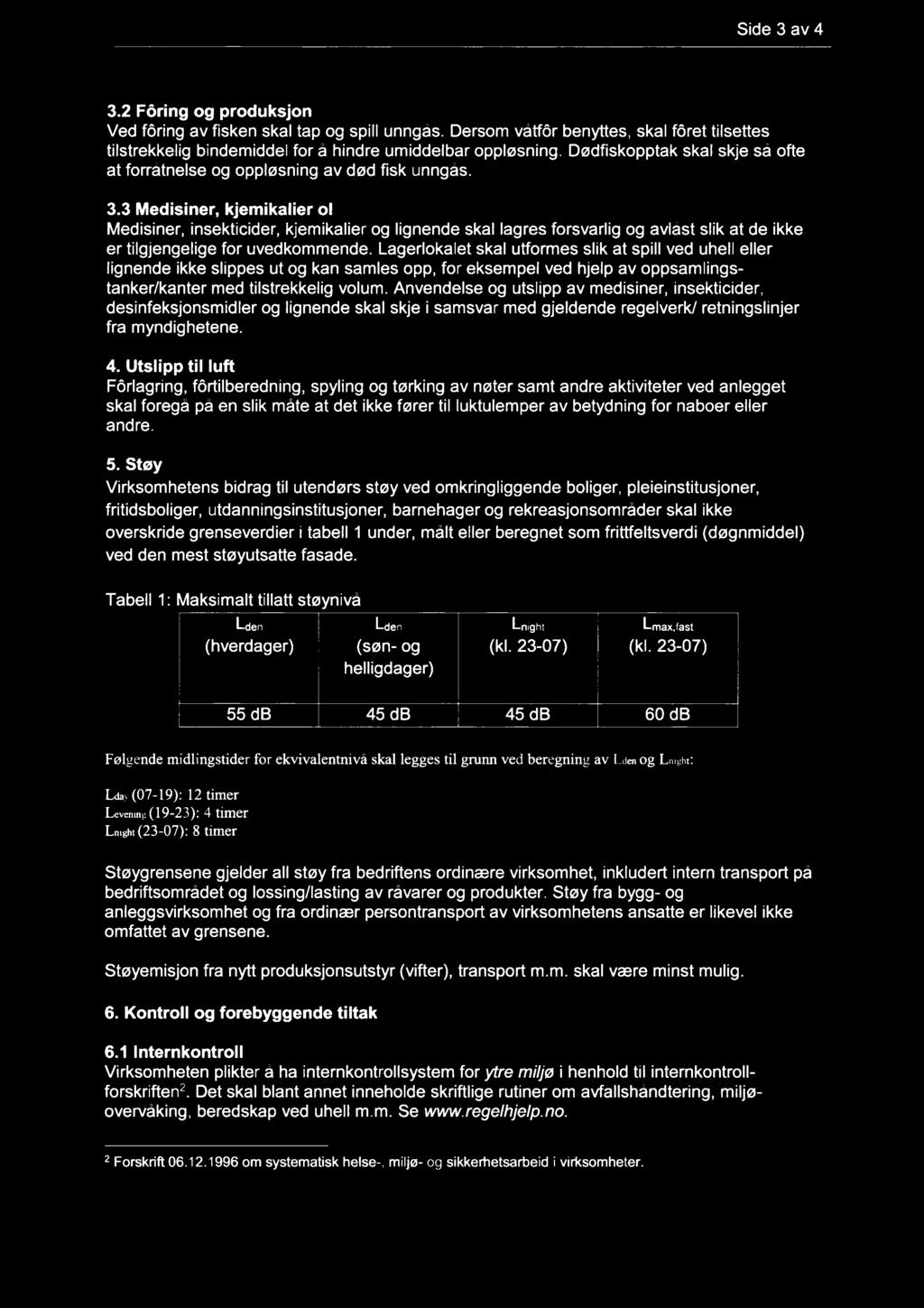 Side 3 av 4 3.2 Fôring og produksjon Ved fôring av fisken skal tap og spill unngås. Dersom våtfôr benyttes, skal fôret tilsettes tilstrekkelig bindemiddel for å hindre umiddelbar oppløsning.