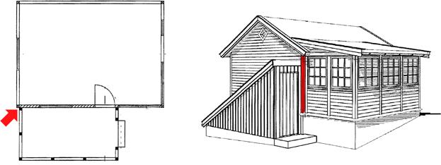 TAKTEKKE Taktekke skal være takpapp, shingel eller takplater av metall. På verandaene i avdeling 1 4 er det også tillatt med gjennomsiktige plater, se 29.