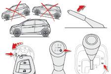 Hvis en feil oppstår Reservehjul Fremgangsmetode for å skifte et skadet hjul med reservehjulet ved hjelp av verktøy som følger med bilen.