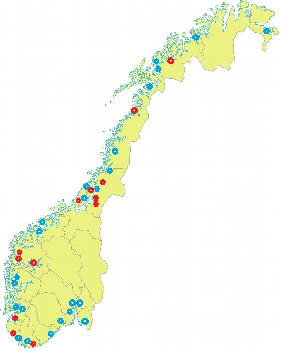 SNA-Ukesrapport 1/218 1. Fisketrapper med fisketellere I 217 omfattet ukesrapportene data fra 12 fisketellere med videosystemer.