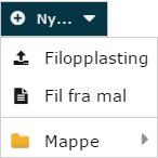 Klikk på Ny og velg Filopplasting for å velge filen(e) som du vil tilgjengeliggjøre som maler i prosjektrommet. Hvis du vil sortere prosjektmalene, kan du opprette enkle mapper og legge malene i dem.