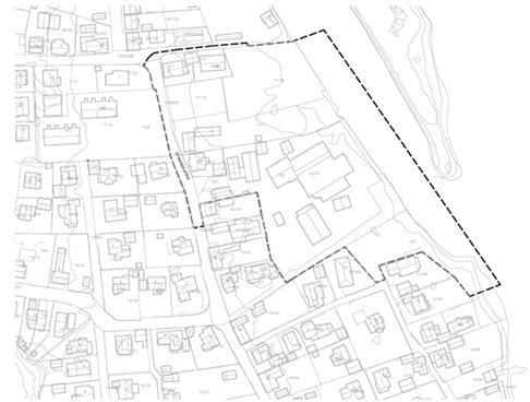 Planområdet Illustrasjon 1 (Halvorsen og Reine): Planområdet Planområdet ligger sør for Svelvik sentrum, vest for Batteriøya, og omfatter private og offentlige eiendommer (se planbeskrivelsen pkt. 2.
