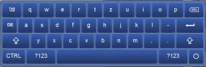 Alternativ Konfigurasjon av Tastatur Alternativt kan et moderne tastatur som er designet analogt til tastaturene for Android smarttelefoner brukes.