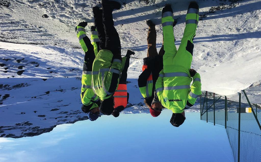 45 Fortum på HMS-inspeksjon i Nygårdsfjellet vindpark.