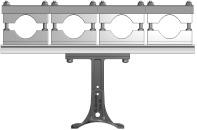 Kabelbrakett for 4 kabler ø22-42mm KBSF4122 1,9kg stk 2859307 Kabelbrakett for 4 kabler ø42-60mm KBSF4142 2,2kg stk Alle