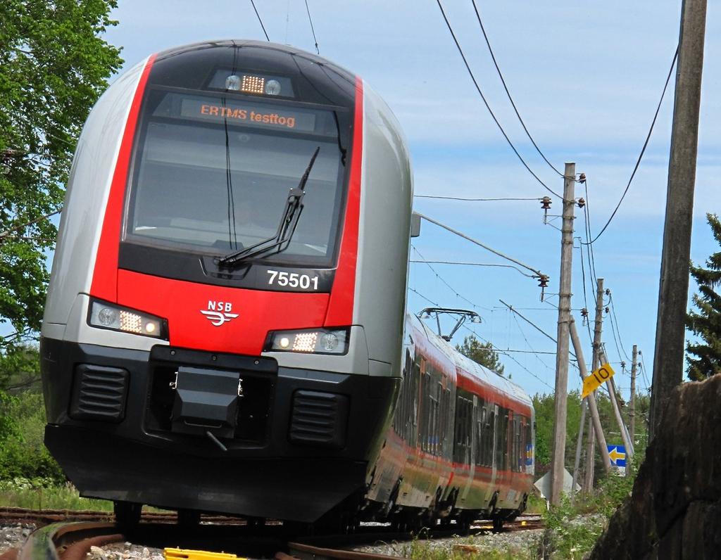 Fakta DIgitalisering av den norske jernbanen med ERTMS Jernbanen digitaliseres Det nye signalsystemet ERTMS vil modernisere måten