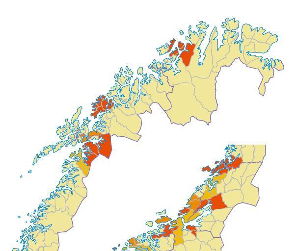 får ny kommune 12 kommuner involvert i sammenslåinger 89% av