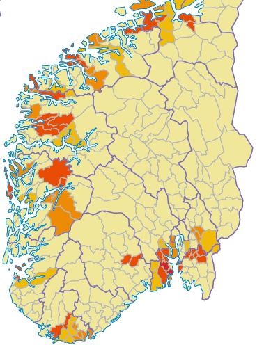 sammen 76% av innbyggerne får ny kommune 1 sammenslåing av 2