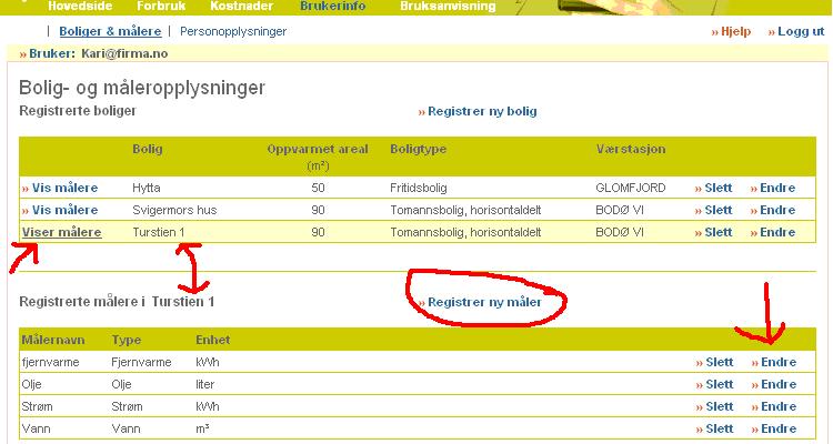 Page 8 of 18 Det aller første du må gjøre, er å registrere bolig og målere.