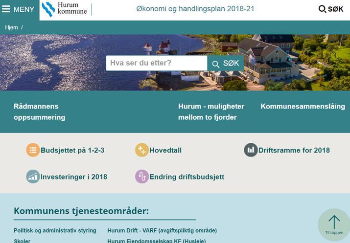 Rådmannens forslag til budsjett 2018 - Hurum Hovedtrekk Tilpasning til handlingsregler i Nye Asker Unngå kutt i tjenesten Pensjonsreserve Avdrag - minimumsavdrag