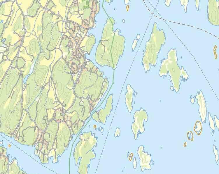 11 km Ca. 3 timer 32 Torød Bjerkø rundt Retur Populær padlestrekning som passer bra for en nybegynner.