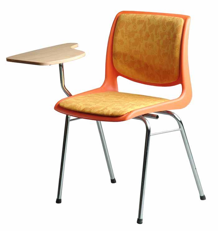 Stolen leveres uten stoff, med stoff i sete og rygg eller stoff kun i sete og med