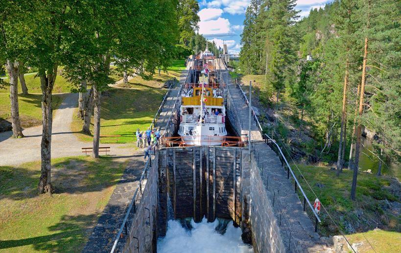 Temark Vrangfoss sluse, Nome kommune i Telemark Agder og Telemark