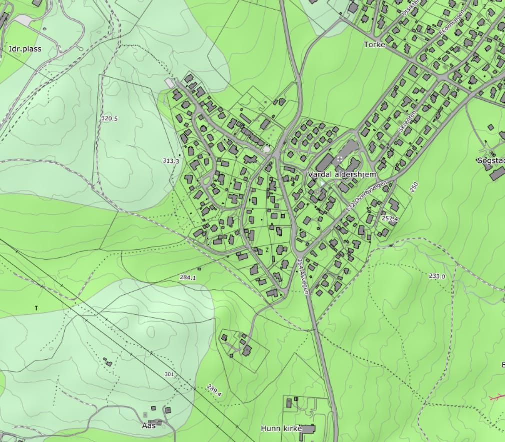 (se figur 2). Tynne moreneavsetninger er usammenhengende eller tynt dekke av morene materiale over berggrunnen. Morenemateriale er plukket opp, transportert og avsatt av isbreer.