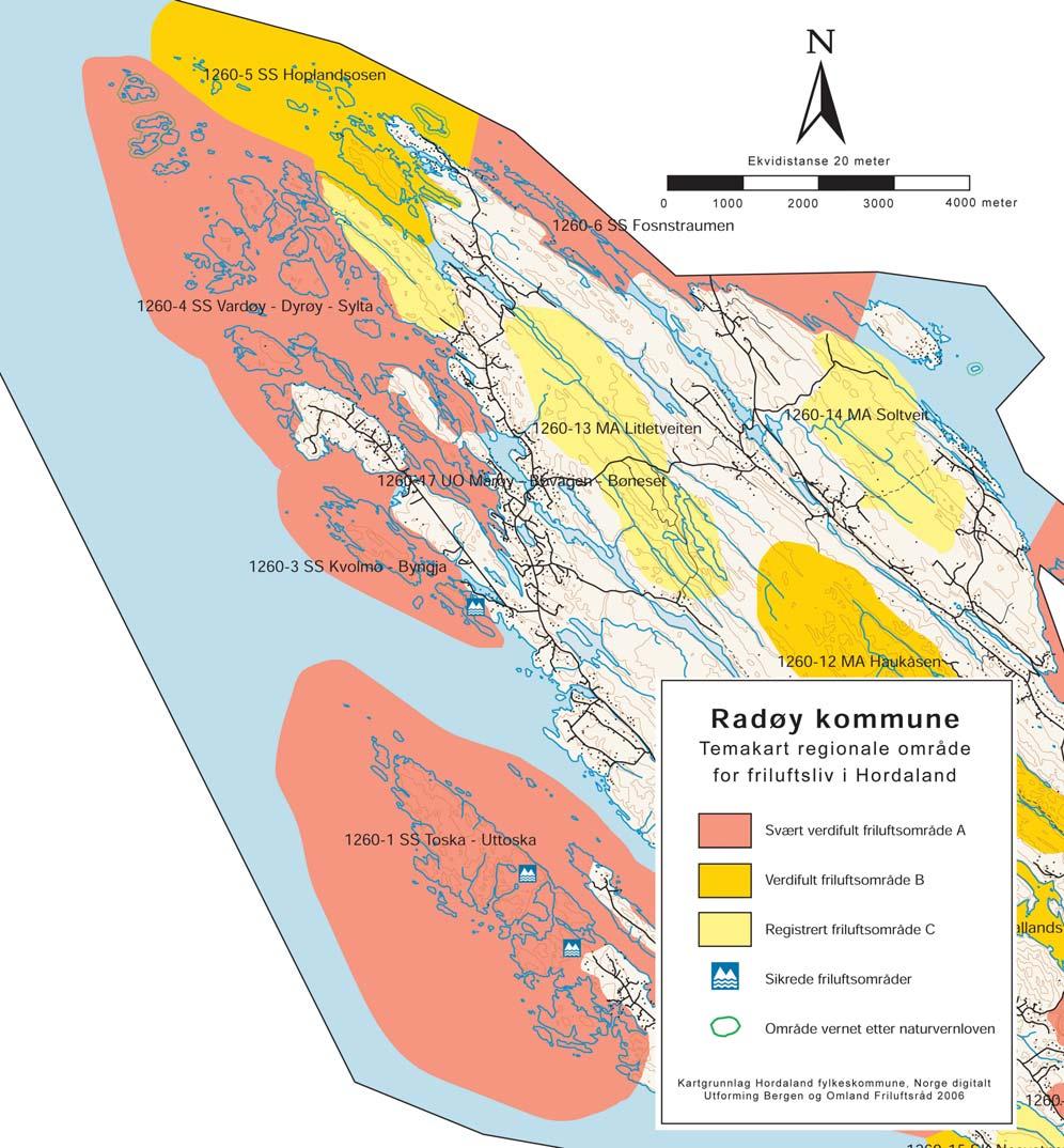 RADØY Over Radøy dekker jordkabeltrasé og luftledning litt ulike områder.