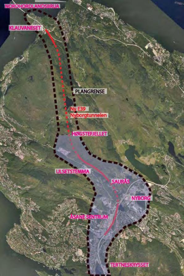 11 E39 - Åsane - Silingsrapport - forprosjekt til reguleringsplan 3 Situasjonsbeskrivelse 31 Studieområde