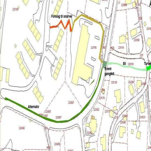 Gangveiforbindelser med tilliggende planområde i en helhetlig sammenheng Ta hensyn til avstander til og