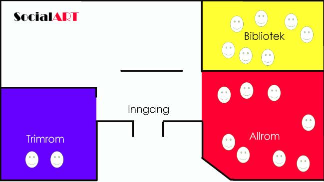 Det vi har utviklet er kunstnerisk brukergrensesnitt som fremstiller hvor det er sosial aktivitet både gjennom bilde og tale. For de som trenger det er det også haptisk feedback.