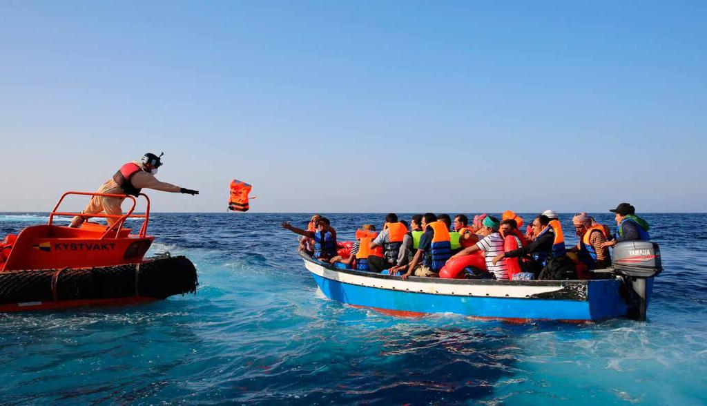 SCHENGENSAMARBEIDET KONSEKVENSER OG BETYDNING FOR POLITIET POLITIETS ROLLE / 59 Redningsaksjon, «Siem Pilot», Frontex operasjon Triton, juli 2016 eller andre problemer med grensekontroll gjør seg