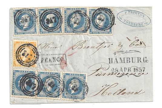 To brev fra Bergen 1. August/23. september 1867 til bankier Alstorphius & von Hemert i Amsterdam.