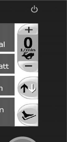 3 Betjening med kontroll- og displayenheter 5,7"/7"/10,4" (1) Tast for å skifte treningsprogram (kun tilgjengelig ved kontroll- og displayenhet