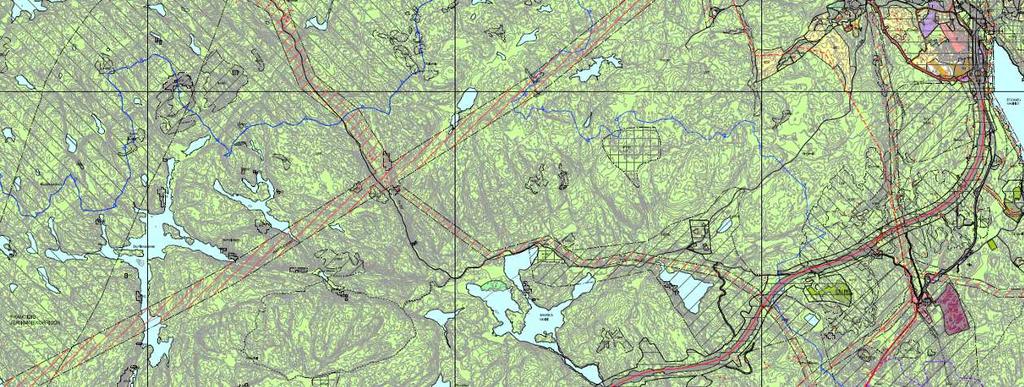 8 Over: Utsnitt av kommuneplanens arealdel, hvor ny E18