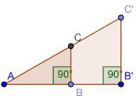 Da er ACE = CEB som samsvarende vinkler. Da er CEB likebeint, og EB=BC. Trekantene EBD og ADC er formlike, og BD EB BC = =. AD CA CA Denne setningen er ofte brukt i elementære geometrioppgaver.