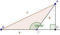 2R Men ADB og C er periferivinkler over samme bue AB og c c derfor like. Det betyr at sin C = eller 2R 2R sin C =. Vi kan gjøre akkurat det samme med hjørnene A og B, slik at a b c = = = 2 R.