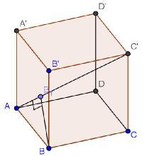 2.7.3 Eksempel Finn lengden av en diagonal AC i en terning ABCDA B C D. Fin også lengden av projeksjonen AB 1 av AB på AC. Løsning.