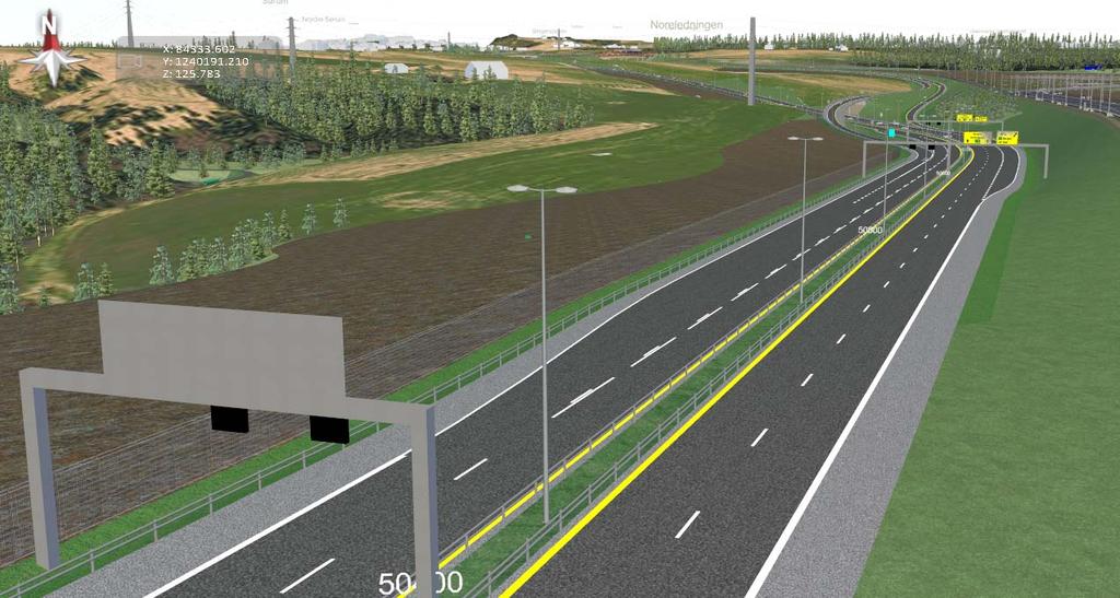 42 av 78 6 INSTALLASJONER PÅ VEG 6.1 Trafikkstyring Ikke relevant for strekning 5 6.2 Overgang mellom tunnel og dagstrekning Ikke relevant for strekning 5 6.