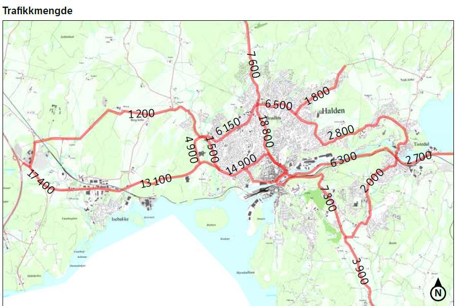 3.1.2 Trafikkmengde Halden 2013.