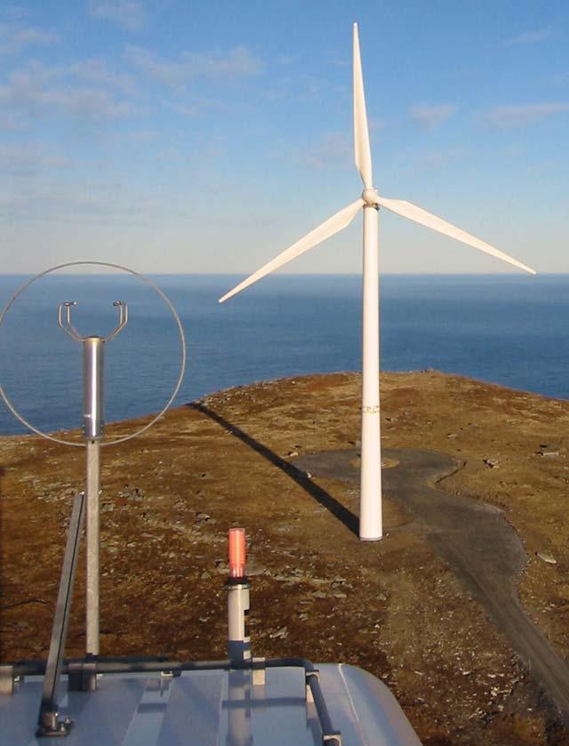 Vindmåleutstyr 24.1.3 Ultrasonisk vindsensor Nyere vindturbiner kan være utstyrt med redundante ultrasoniske vindsensorer som måler både vindhastighet og vindretning.