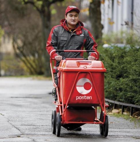 Posten har innført utslippsfri brevdistribusjon i 43 byer/steder Posten har over lengre tid faset ut