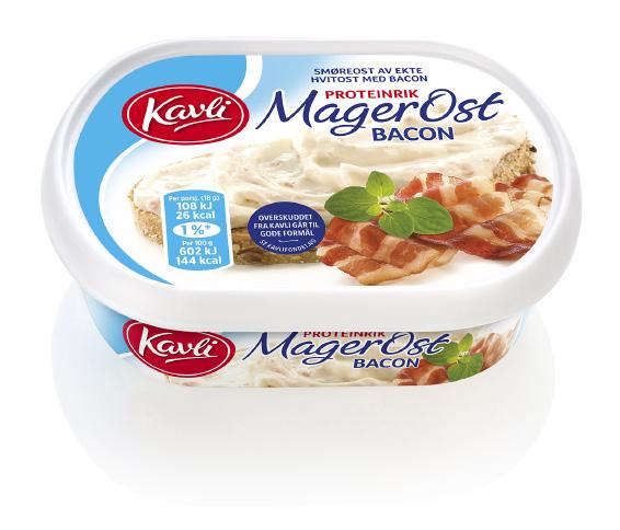 Kavli Magerost Skinke 148 kcal 8 g fett Kavli Magerost er smøreoster med svært lavt fettinnhold (6 8 %) og få kalorier, men samtidig mye protein.