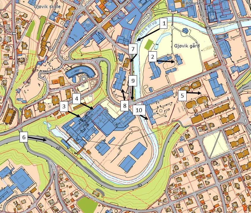 slynger seg parallelt med Hunnselva gjennom området, og er en støykilde for omkringliggende boligbebyggelse.