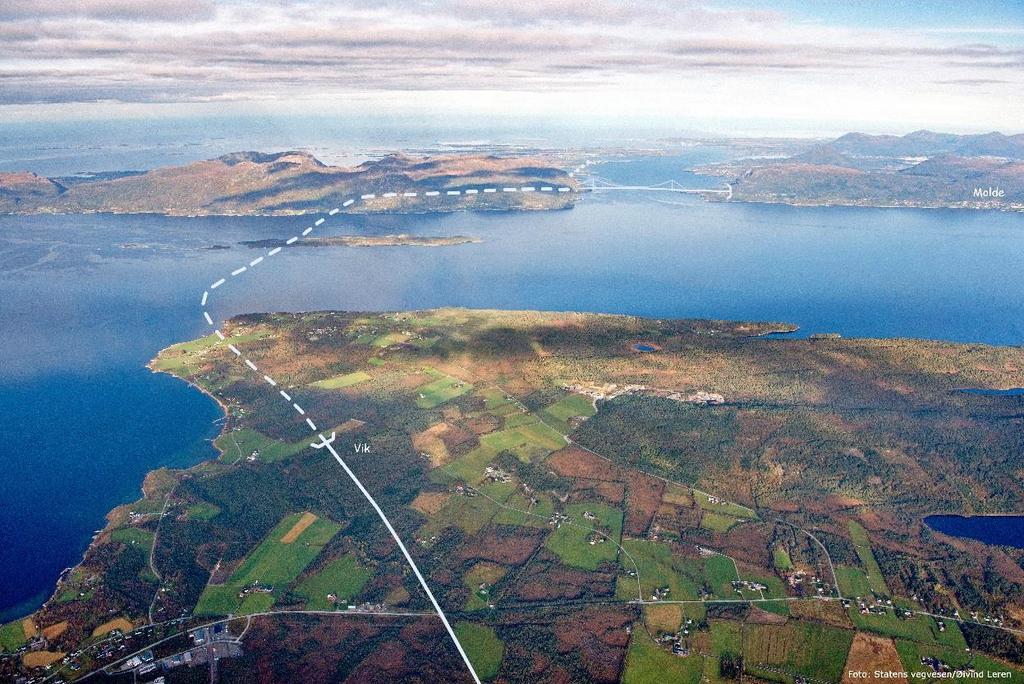 Ålesund-Molde E39 Vik-Julbøen Er teknologisk mulig i dag 16 km undersjøisk tunnel 1625 m hengebru Vedtatte reguleringsplaner NTP 2018 2029, siste periode 6 + 2 mrd Fjerner et av