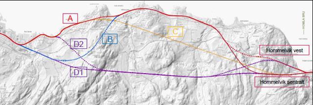 10 av 33 2.3 Nidelv bru Leangen Alternativ A er eneste trasealternativ fra Nidelv bru og til og med Leangen stasjon.