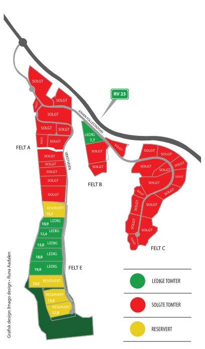 Røyken Næringspark Felt: A,B og C ferdig: 330 000 m2