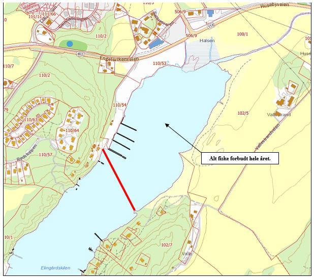 16 Fig. 14. Kart over fredningssone ved utløpet av Husebybekken i Fredrikstad kommune. 22.