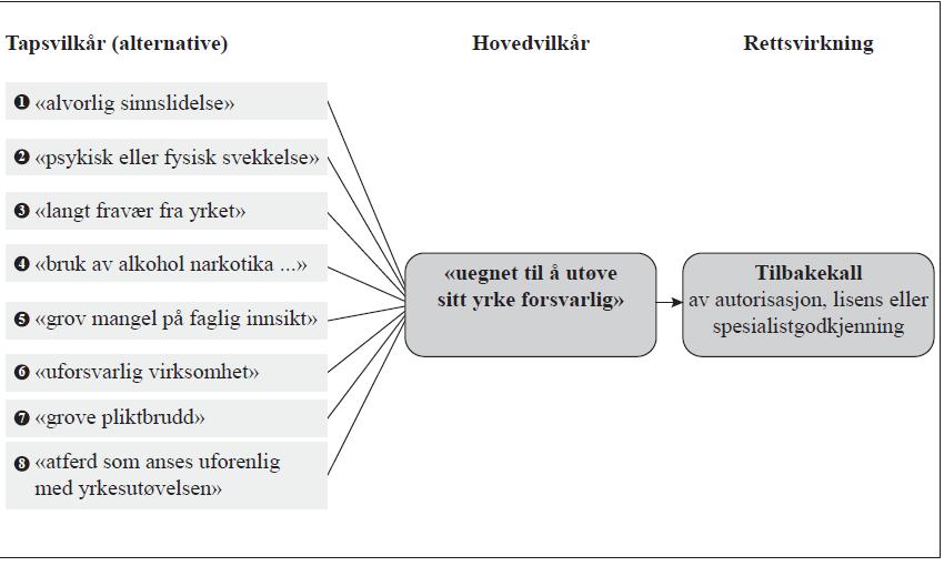 Struktur og metode utvalgte strukturer: vilkår vs. rettsvirkning, hpl.